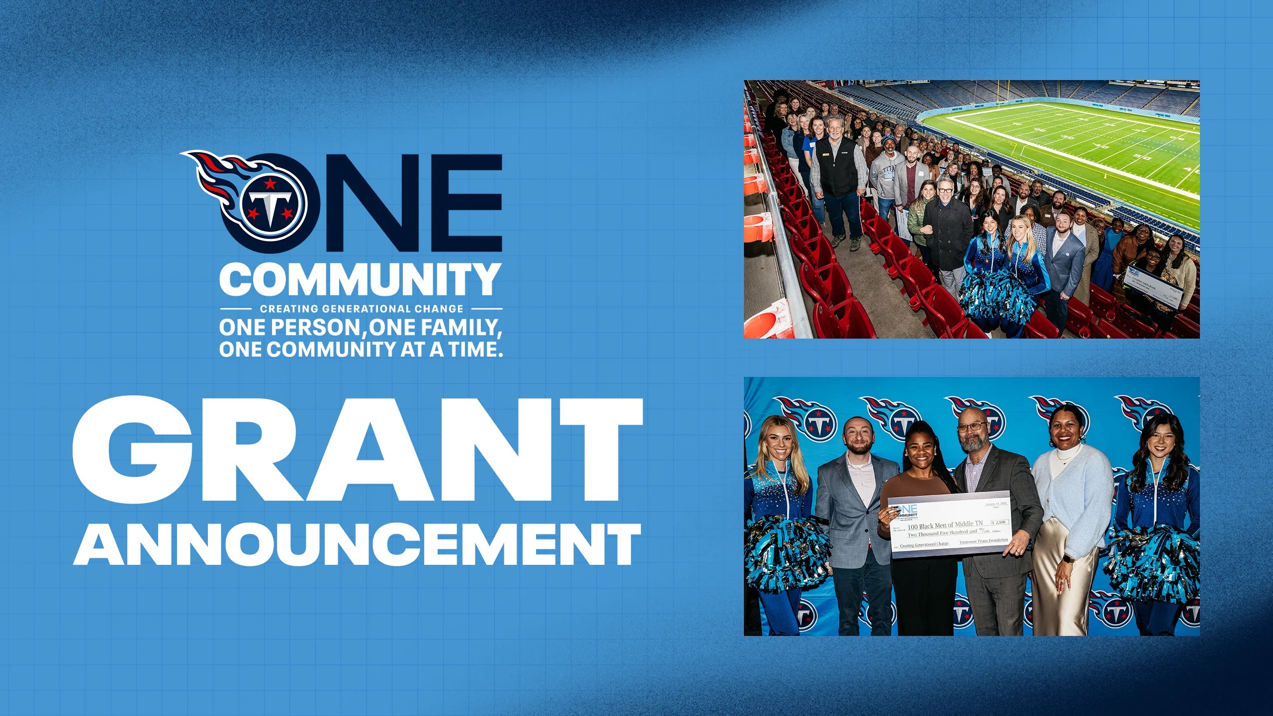 Titans ONE Community Donates $155,000 to 62 Nonprofits, Impacting Over 25,000 People